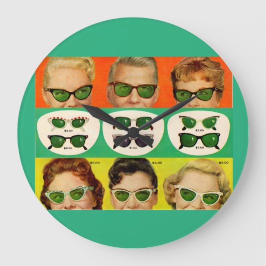 フォスター・グラント広告1950年代 ラージ壁時計 (正面)