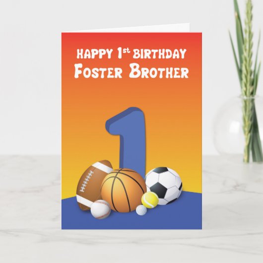 フォスター・ブラザーの誕生日スポーツボール カード (正面)