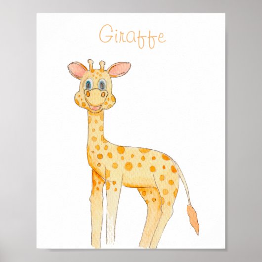 フォスターINFANTIL JIRAFAアクアレラ・パラ・カルト・ニーニョス ポスター (正面)