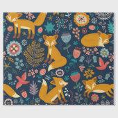 フォッカラフルクスフォックスの模様，模様，森，秋 ラッピングペーパー (フラット)