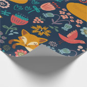 フォッカラフルクスフォックスの模様，模様，森，秋 ラッピングペーパー (角)