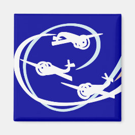 フォッカー航空ショー白と青 マグネット