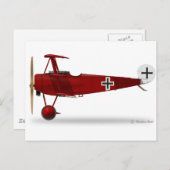 フォッカー Dr.1 三重翼戦闘機 ポストカード (正面/裏面)
