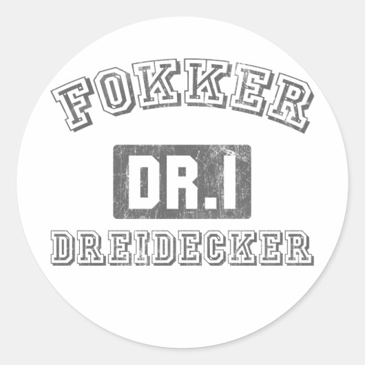 フォッカーDR1 Dreidecker ラウンドシール (正面)