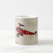フォッカーDR 1の戦闘機WWIのコーヒー・マグ コーヒーマグカップ (中央)