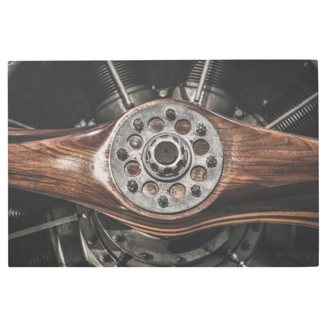 フォッカーE IIIインデッカーWWI航空機プロペラ メタルプリント (正面)