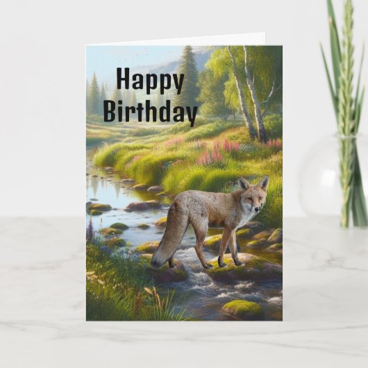 フォックスお誕生日おめでとう カード (正面)