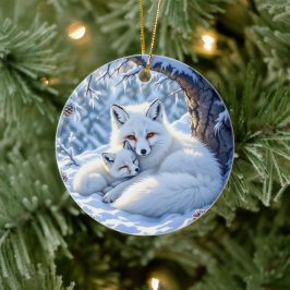 フォックスのテーマのクリスマスパーソナライズ セラミックオーナメント
