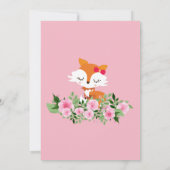 フォックスウッドランド、かわいい 招待状 (裏面)