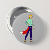 フォックスガールボタン 缶バッジ (正面&裏面)