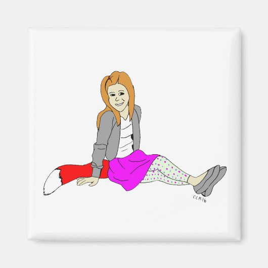 フォックスガール磁石 マグネット (正面)