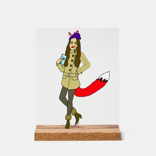 フォックスガール アクリルサイン (正面)