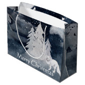 フォックスクラシッククリスマスの暗い冬のシーン ラージペーパーバッグ (裏面アングル)