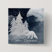 フォックスクラシッククリスマスの暗い冬のシーン 缶バッジ (正面)