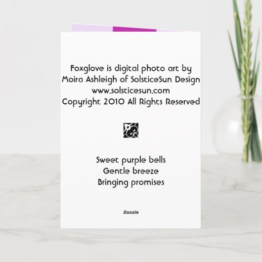 フォックスグラブ カード (裏面)