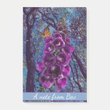 フォックスグローブの上の蝶