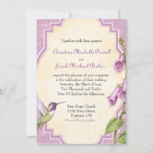 フォックスグローブハミングバード結婚式招待状 招待状 (正面)