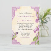 フォックスグローブハミングバード結婚式招待状 招待状 (スタンド正面)