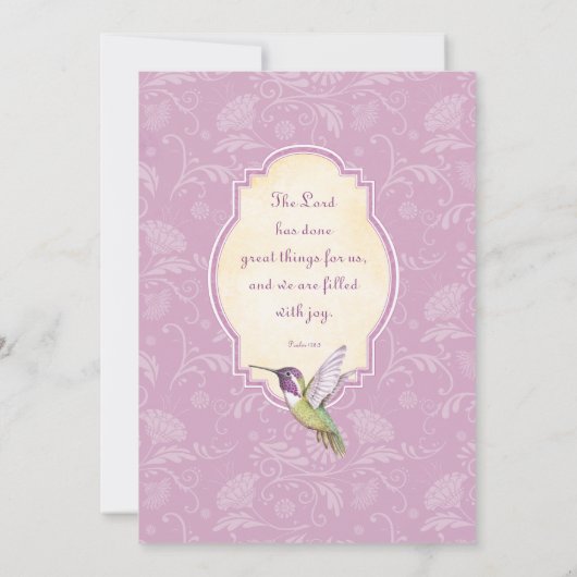 フォックスグローブハミングバード結婚式招待状 招待状 (裏面)