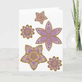 フォックスグローブ及び金ゴールド植物用カード シーズンカード