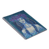 フォックスグローブ・ドライアド美しい女の子の超現実的なファンタジーアート ノートブック (右側)