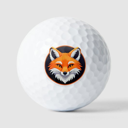🦊 フォックスゴルフボール オリジナルギフト ゴルファーアート ✨ ゴルフボール (正面)