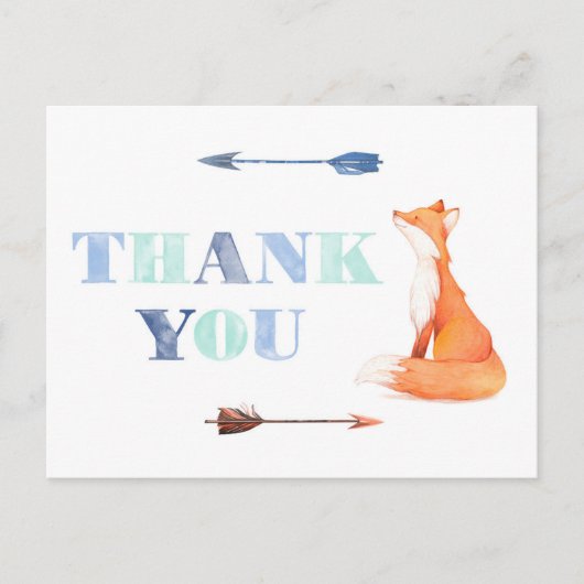 フォックスサンキューカード、経済サンキューカード ポストカード (正面)