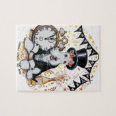 フォックステリア犬の明けましておめでとう ジグソーパズル (横)