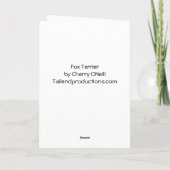 フォックステリア犬の誕生日 カード (裏面)