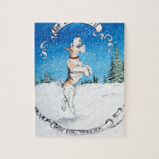 フォックステリア犬の雪 ジグソーパズル