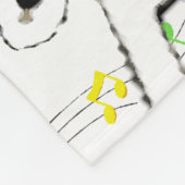 フォックステリア犬及び音楽 フリースブランケット (角)