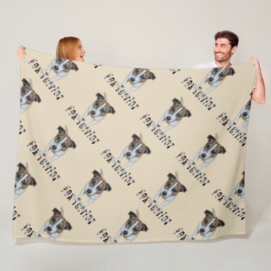 フォックステリア & フォックステリア ロゴ, 大 フリースブランケット (インサイチュ)