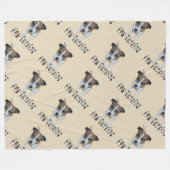 フォックステリア & フォックステリア ロゴ, 大 フリースブランケット (正面(横))