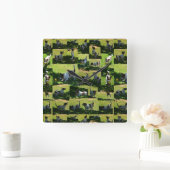 フォックステリア, 楽しい一日 スクエア壁時計 (ホーム)