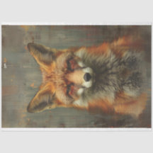 フォックスデコページのテクスチャ付き油絵