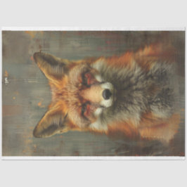 フォックスデコページのテクスチャ付き油絵 薄葉紙