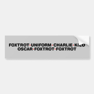 フォックストロットを踊って下さい バンパーステッカー