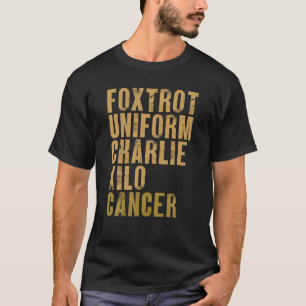 フォックストロットユニフォームチャーリーキロがん軍隊アルファ Tシャツ