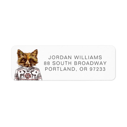 フォックスドレスドキツネ |名前の追加 ラベル (正面)