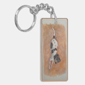 フォックスハウントテリアミックスキーチェーン キーホルダー (正面左)