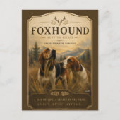 フォックスハウンドの肖像 - 高貴な猟犬 ポストカード (正面)