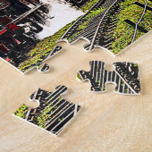 フォックスフィールドコリメリー蒸気エンジントレイン ジグソーパズル (側面)