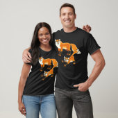 フォックスフチ動物犬ブラックラボ Tシャツ (ユニセックス)
