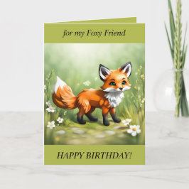 フォックスフレンド誕生日カード シーズンカード