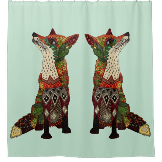 フォックスラブミント シャワーカーテン (正面)