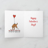 フォックスレッドラブラドール ハートバルーン バレンタイン シーズンカード (内部)