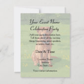 フォックスレッド イエローラブラドールレトリバー 犬 招待状 (裏面)