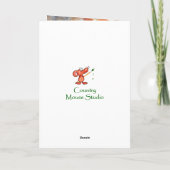 フォックスレディ動物の野生動物のおもしろい誕生日自然 カード (裏面)