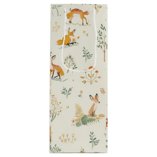 フォックスワイン抱き枕 ワインギフトバッグ (正面)