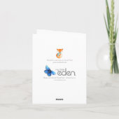 フォックス包まれたキュブお洒落アートクリスマスカード シーズンカード (裏面)